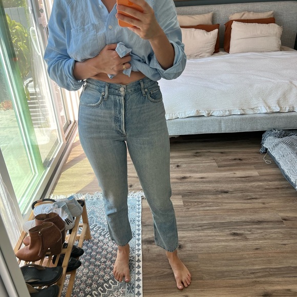 AGOLDE Riley Jean High Rise Straight Crop - Picture 4 of 7